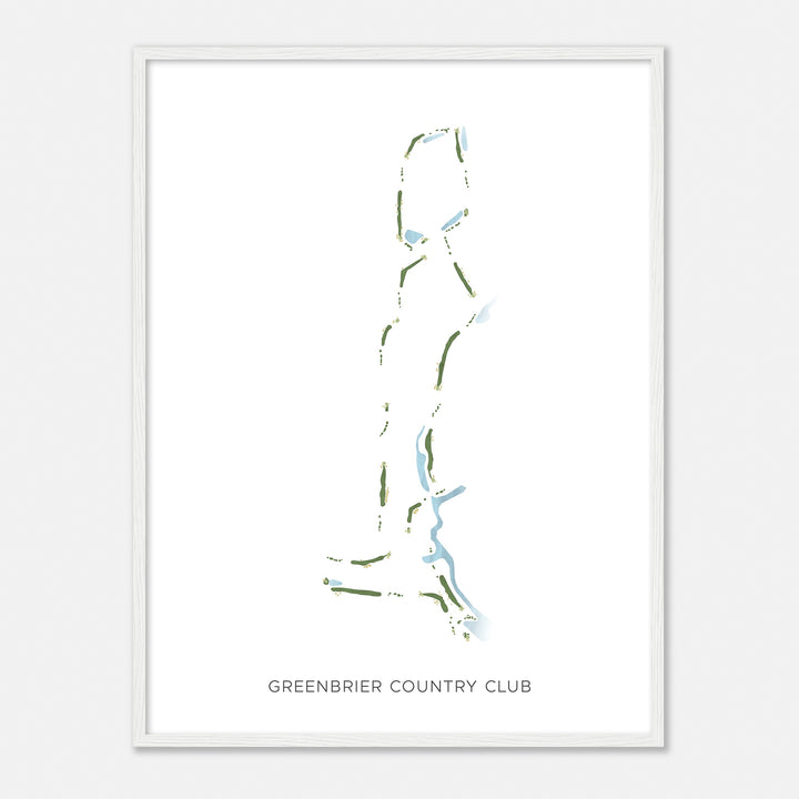 Print of Greenbrier Country Club Modern Map