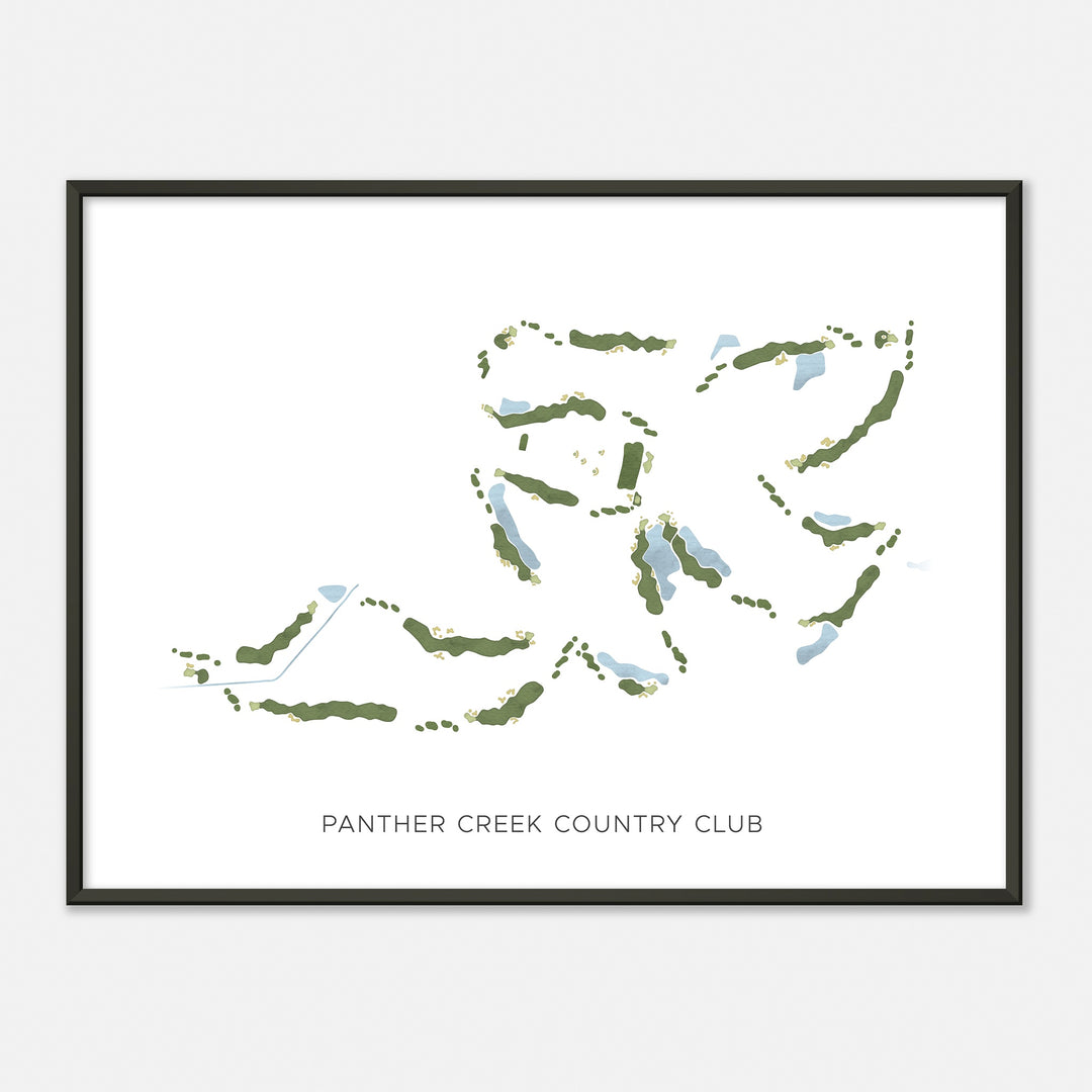 Print of Panther Creek Country Club Modern Map