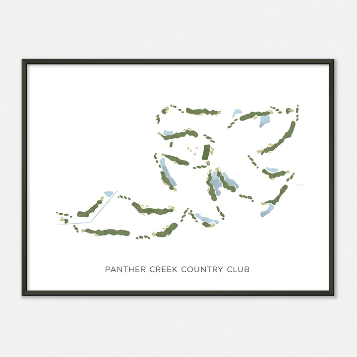 Print of Panther Creek Country Club Modern Map
