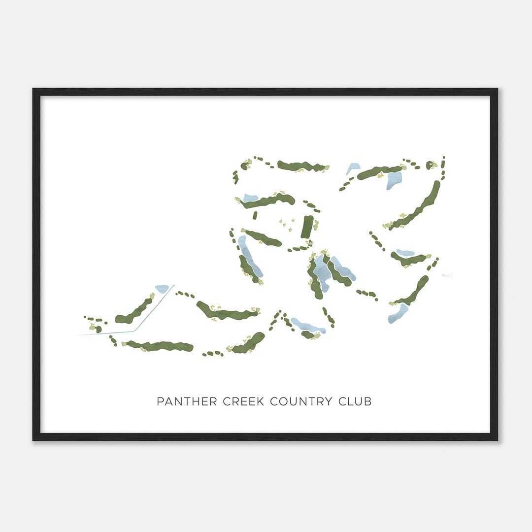 Print of Panther Creek Country Club Modern Map