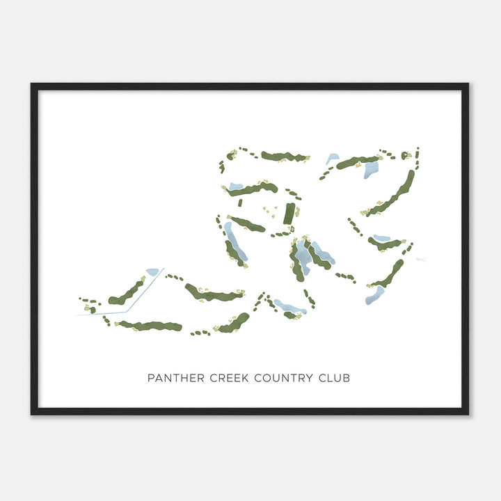 Print of Panther Creek Country Club Modern Map