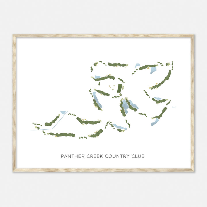 Print of Panther Creek Country Club Modern Map