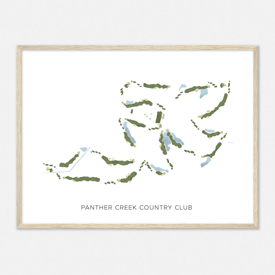 Print of Panther Creek Country Club Modern Map