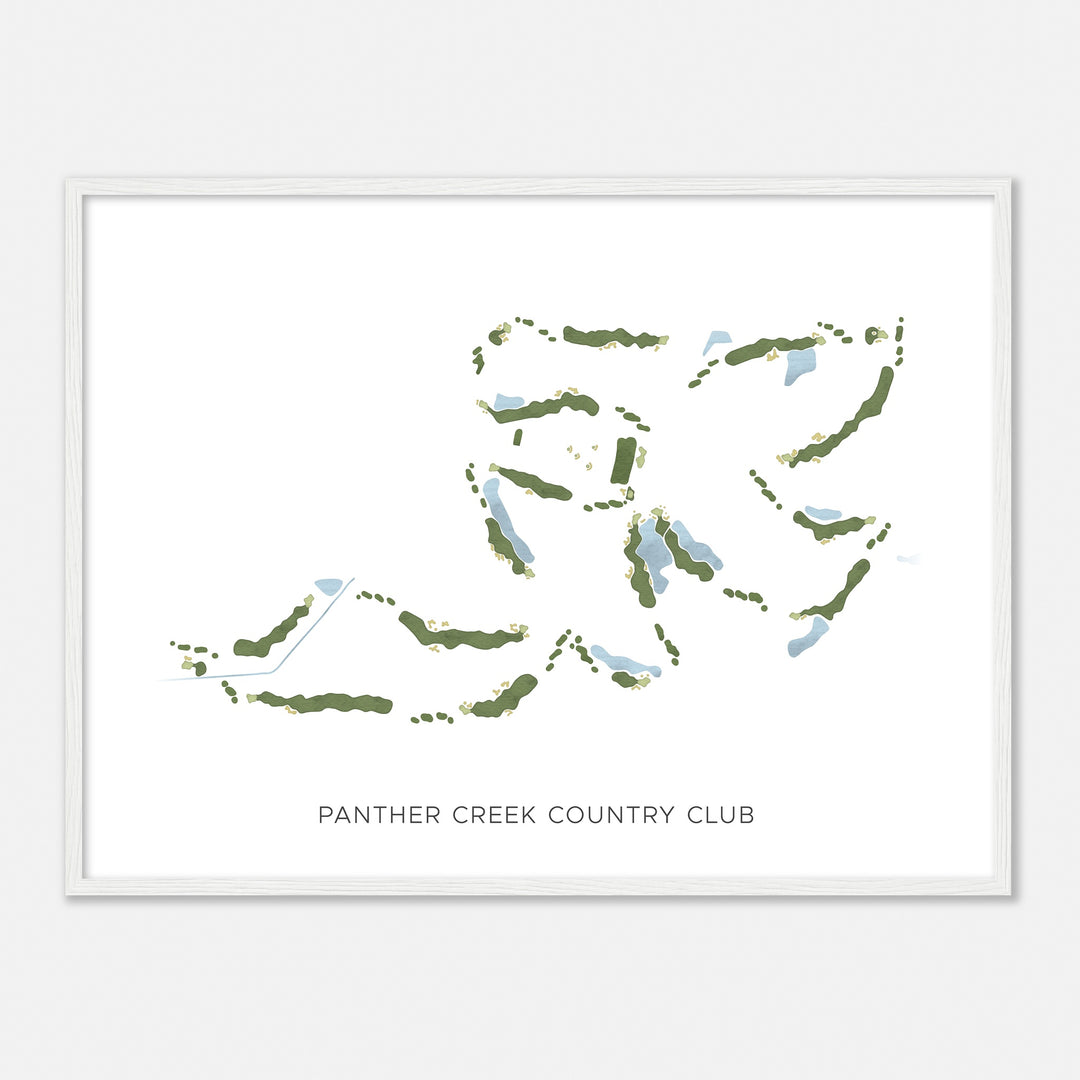 Print of Panther Creek Country Club Modern Map