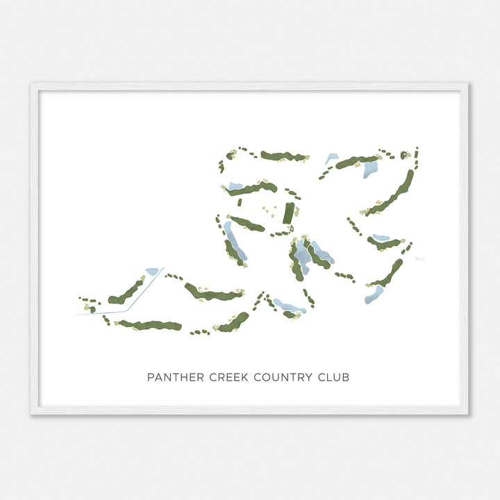 Print of Panther Creek Country Club Modern Map