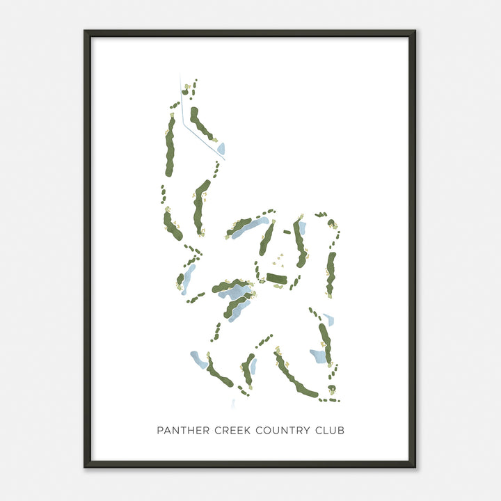 Print of Panther Creek Country Club Modern Map