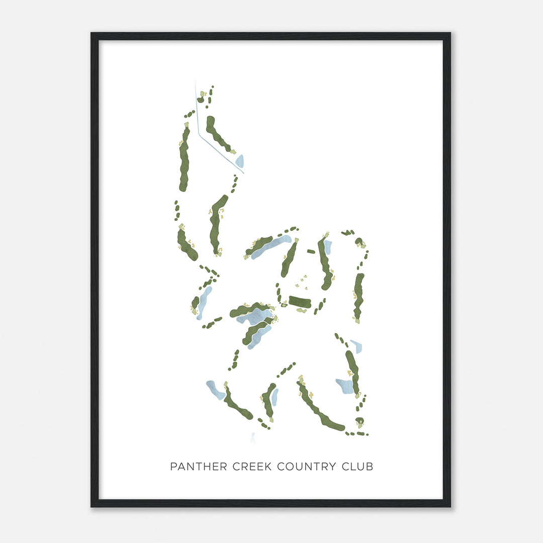 Print of Panther Creek Country Club Modern Map