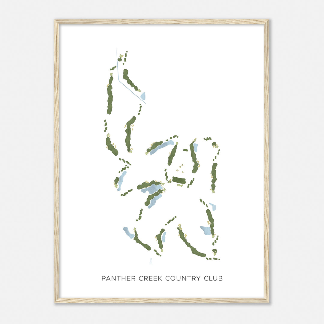 Print of Panther Creek Country Club Modern Map