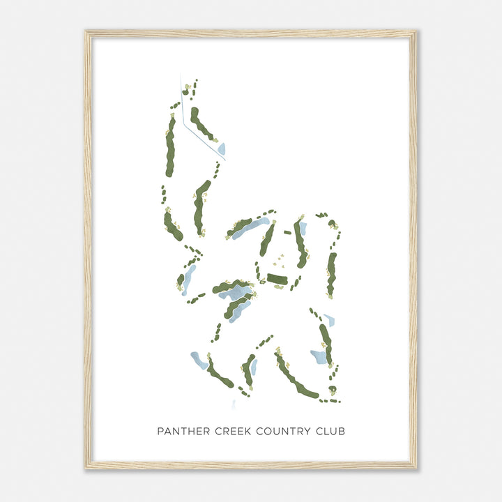 Print of Panther Creek Country Club Modern Map