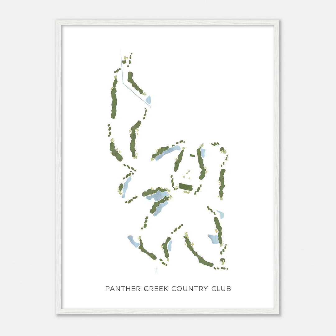 Print of Panther Creek Country Club Modern Map