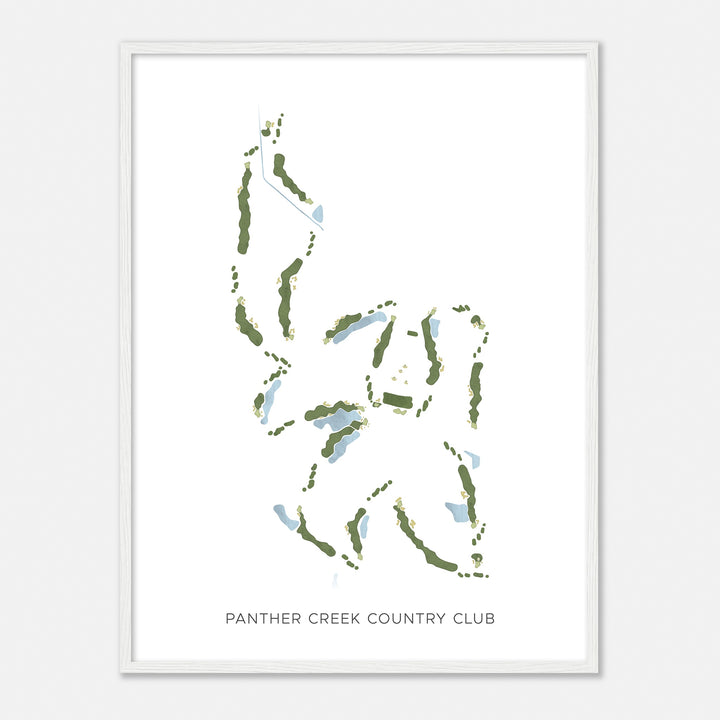 Print of Panther Creek Country Club Modern Map