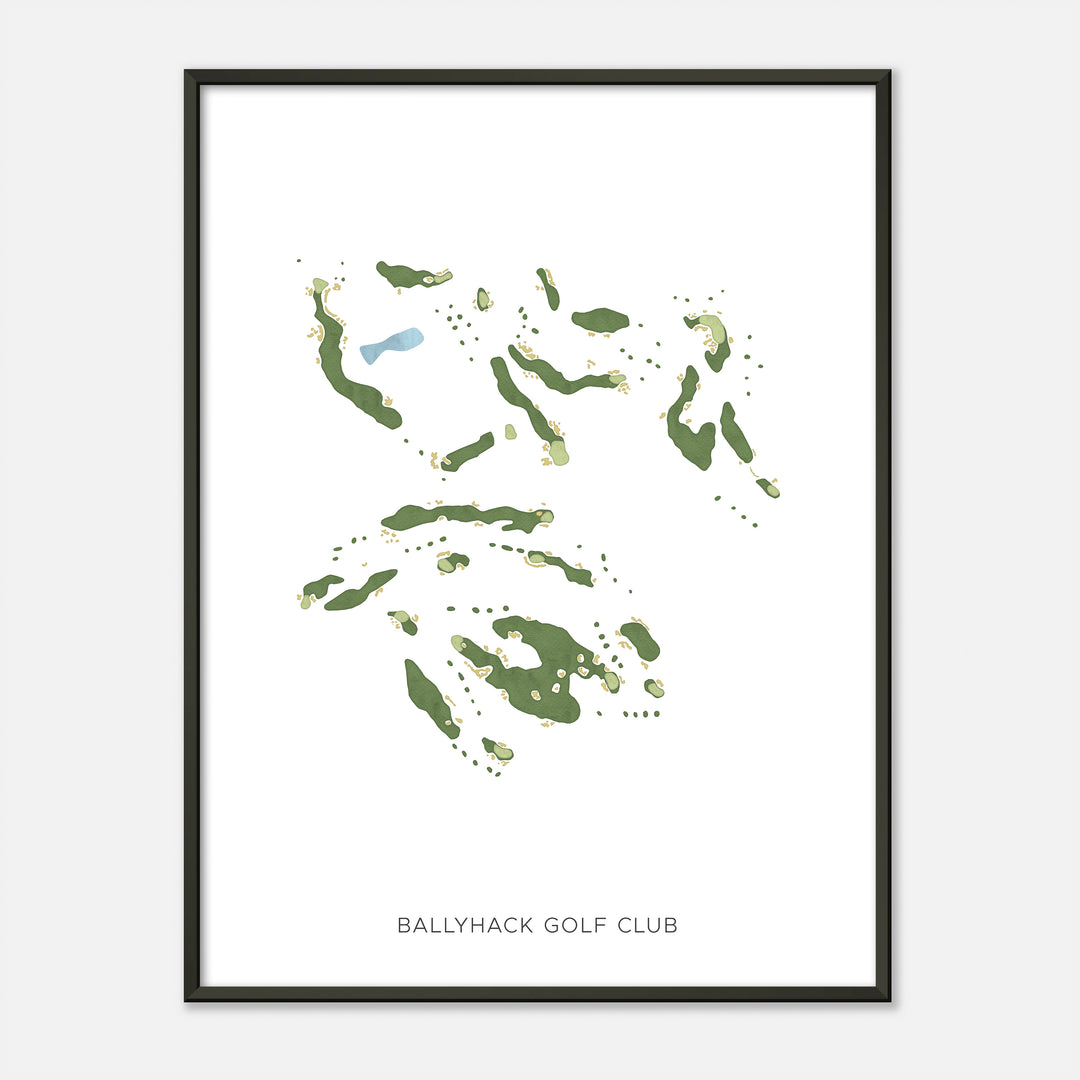Print of Ballyhack Golf Club Modern Map