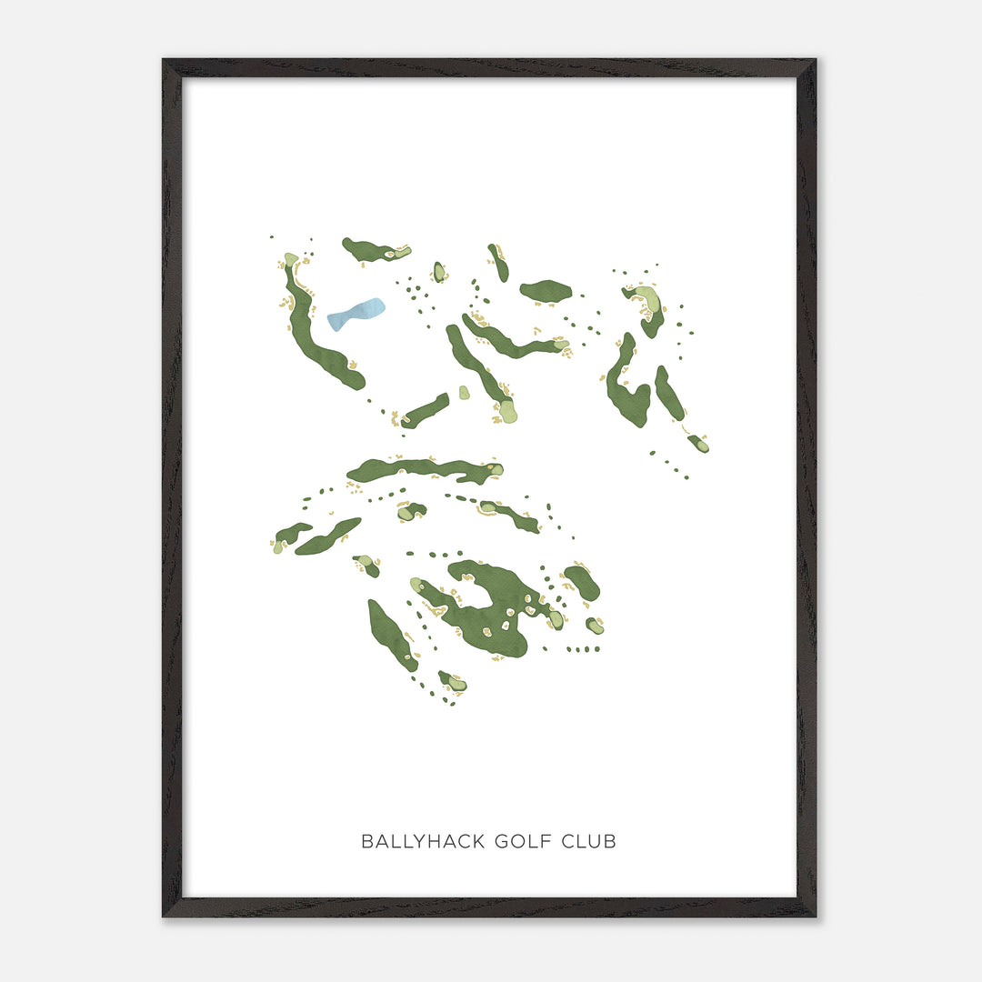 Print of Ballyhack Golf Club Modern Map