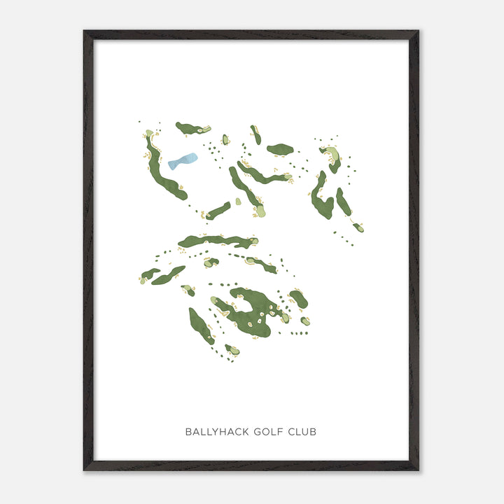 Print of Ballyhack Golf Club Modern Map