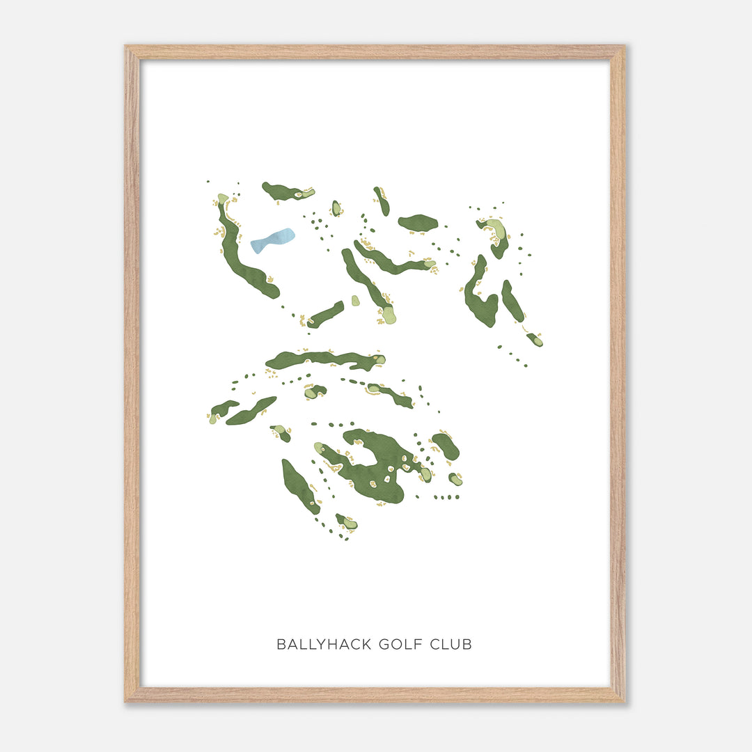 Print of Ballyhack Golf Club Modern Map
