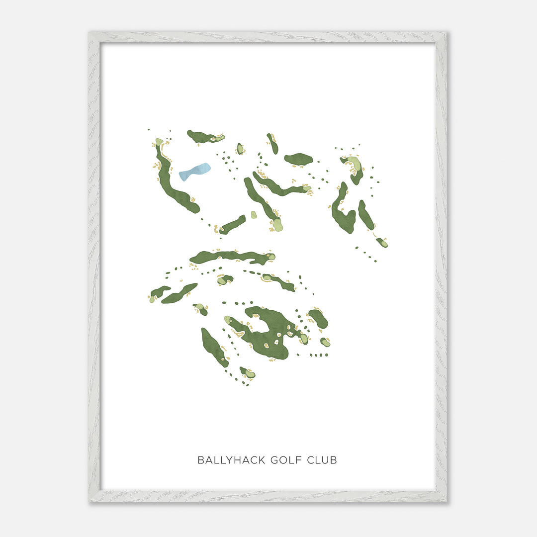 Print of Ballyhack Golf Club Modern Map