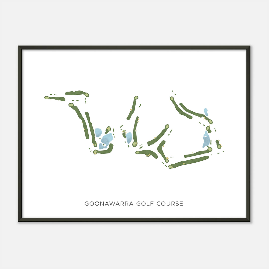 Print of Goonawarra Golf Course Modern Map