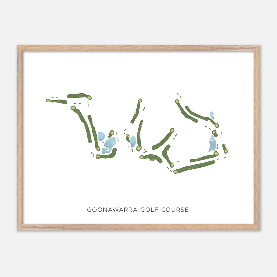 Print of Goonawarra Golf Course Modern Map