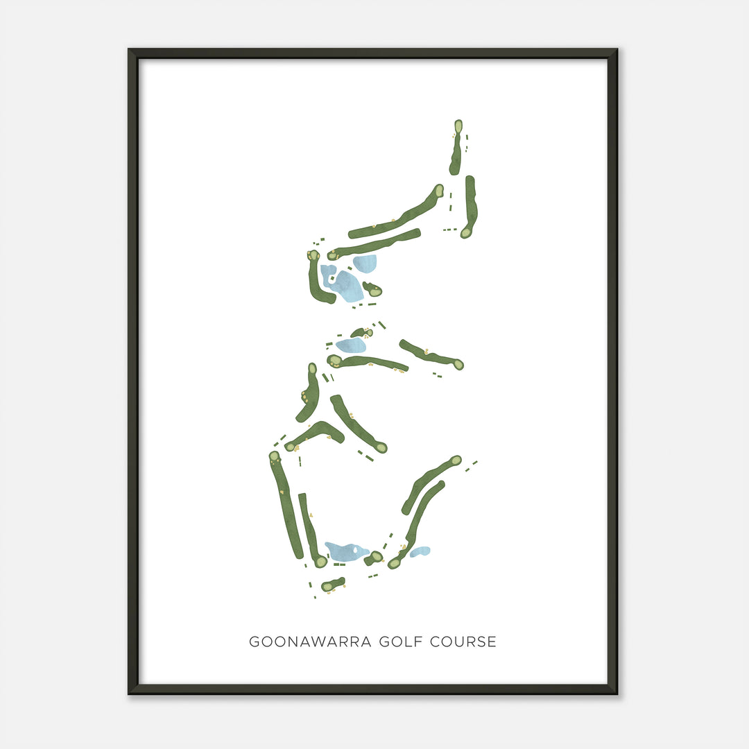 Print of Goonawarra Golf Course Modern Map