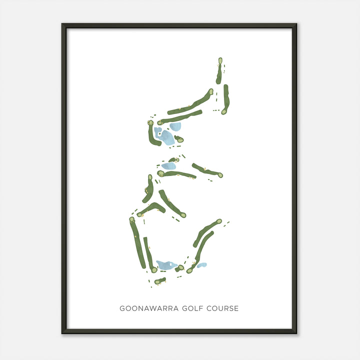 Print of Goonawarra Golf Course Modern Map