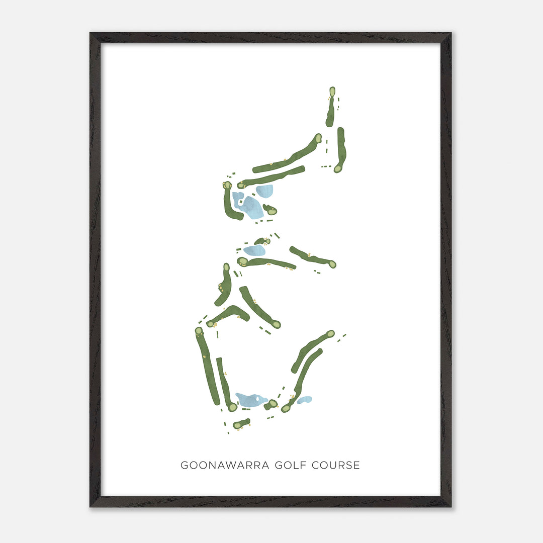 Print of Goonawarra Golf Course Modern Map