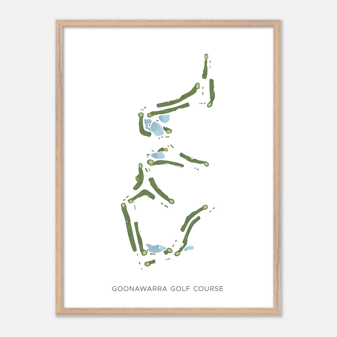 Print of Goonawarra Golf Course Modern Map