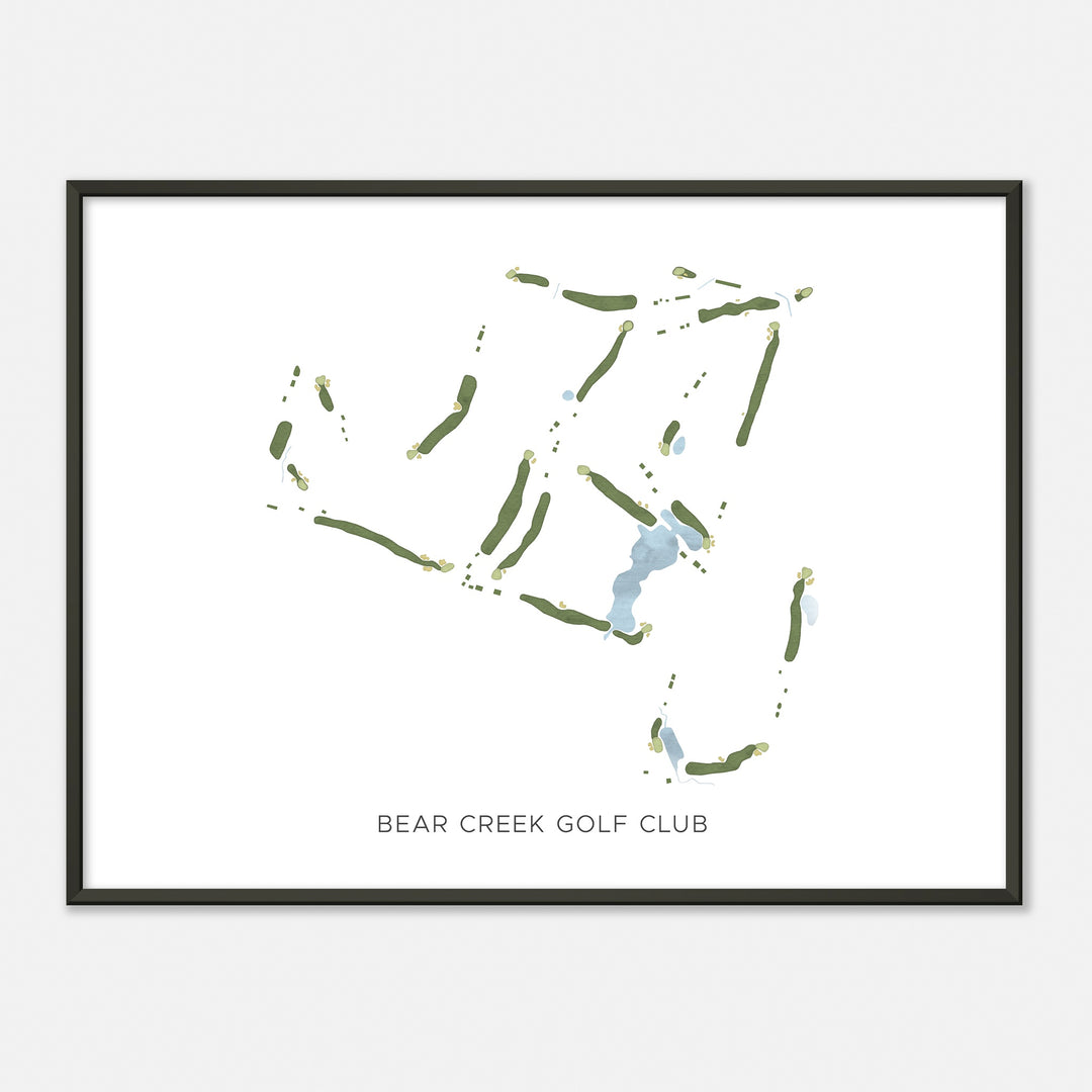 Print of Bear Creek Golf Club Modern Map