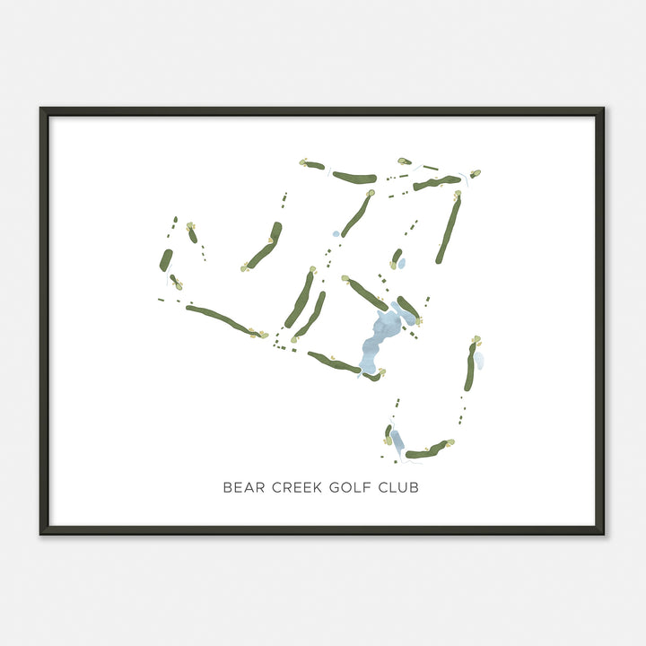 Print of Bear Creek Golf Club Modern Map