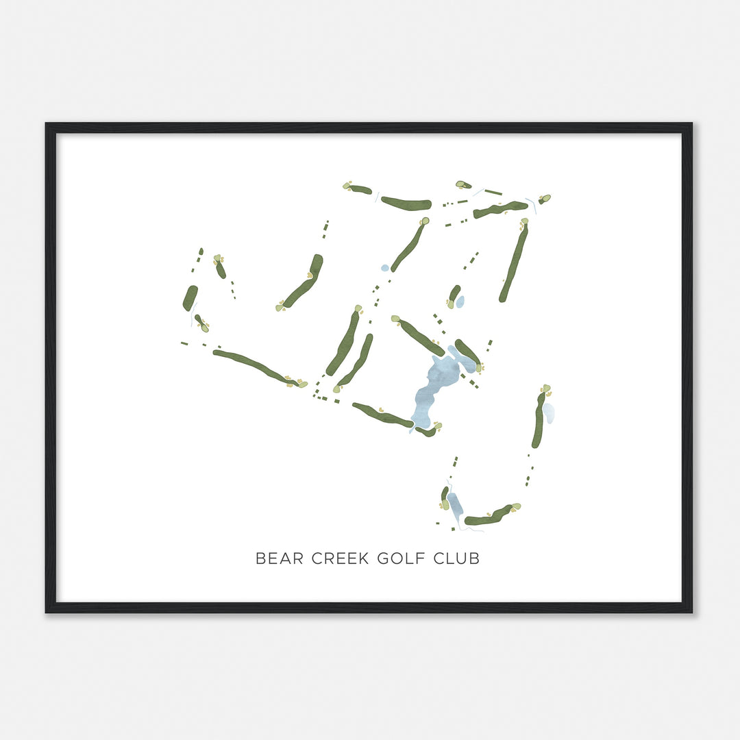 Print of Bear Creek Golf Club Modern Map