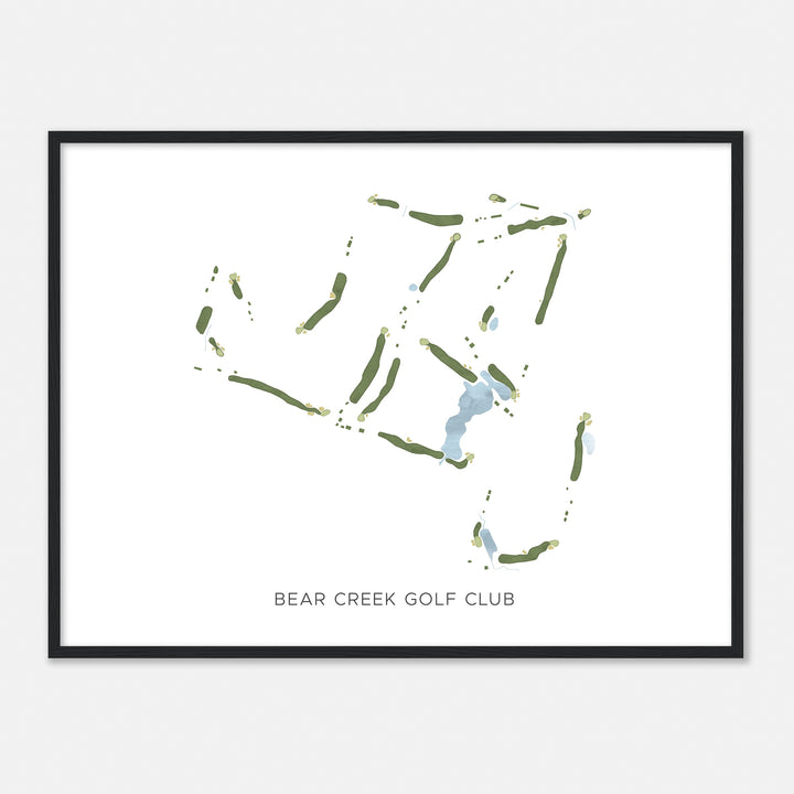 Print of Bear Creek Golf Club Modern Map
