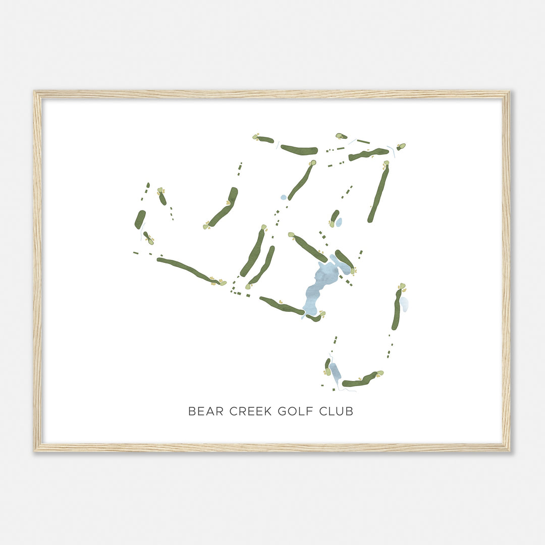 Print of Bear Creek Golf Club Modern Map