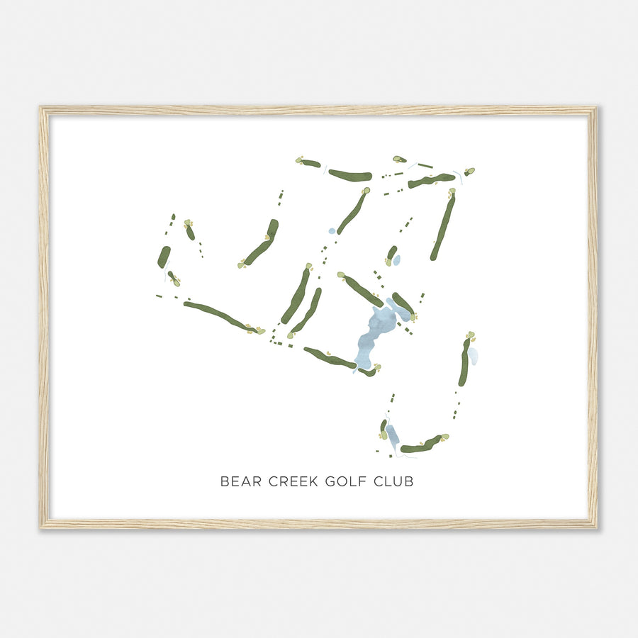 Print of Bear Creek Golf Club Modern Map