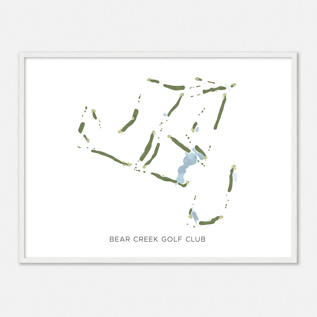 Print of Bear Creek Golf Club Modern Map