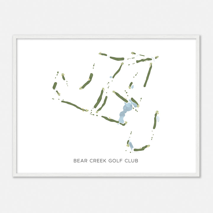 Print of Bear Creek Golf Club Modern Map