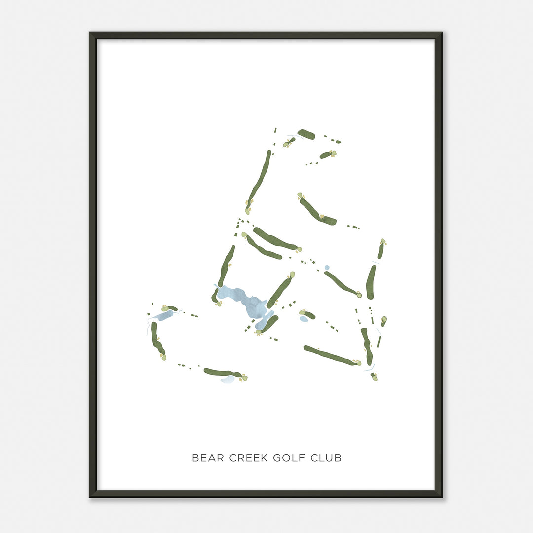 Print of Bear Creek Golf Club Modern Map