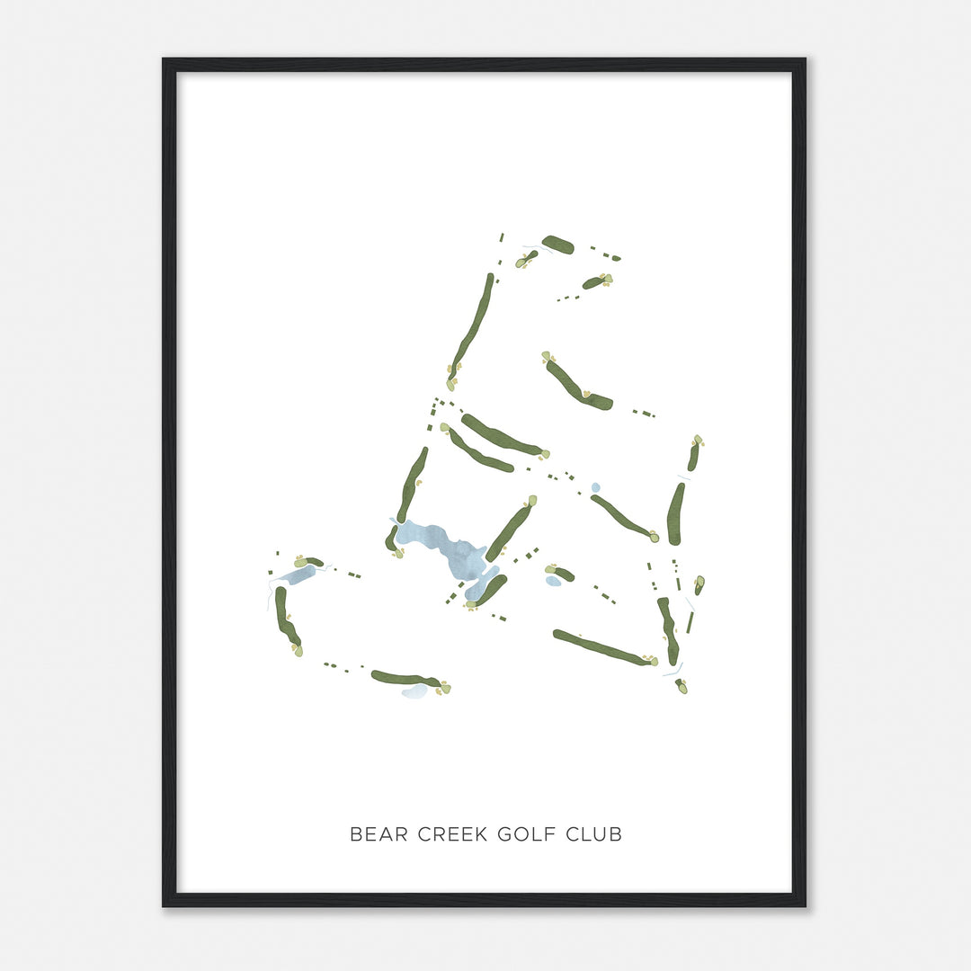 Print of Bear Creek Golf Club Modern Map