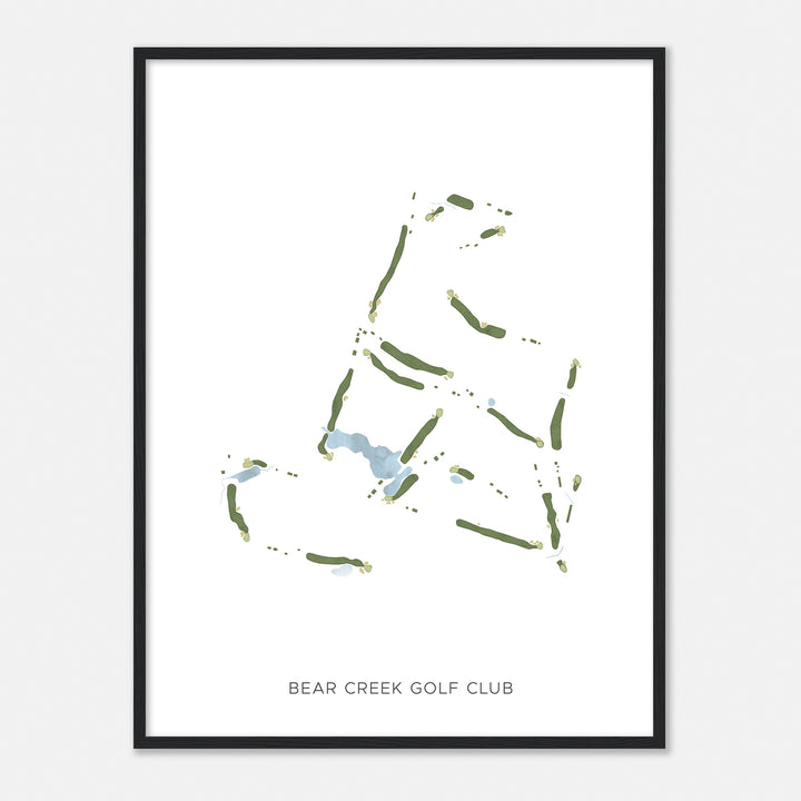 Print of Bear Creek Golf Club Modern Map