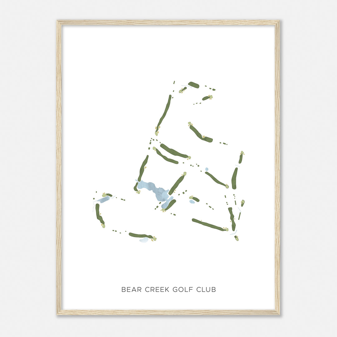 Print of Bear Creek Golf Club Modern Map
