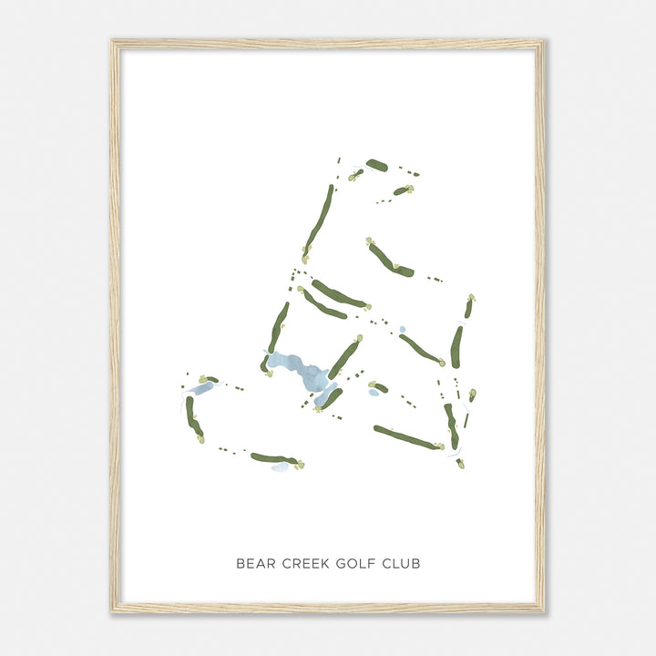 Print of Bear Creek Golf Club Modern Map