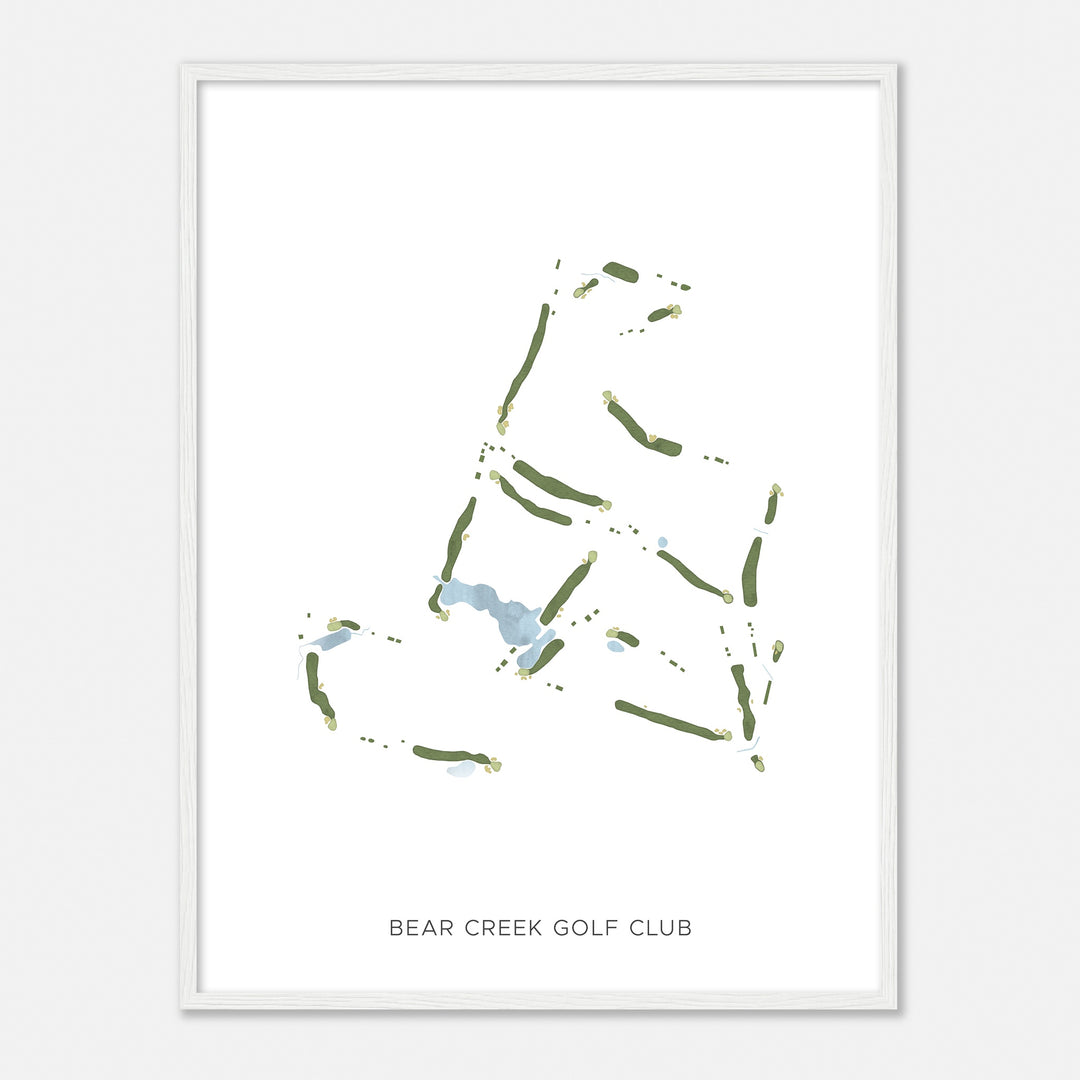 Print of Bear Creek Golf Club Modern Map