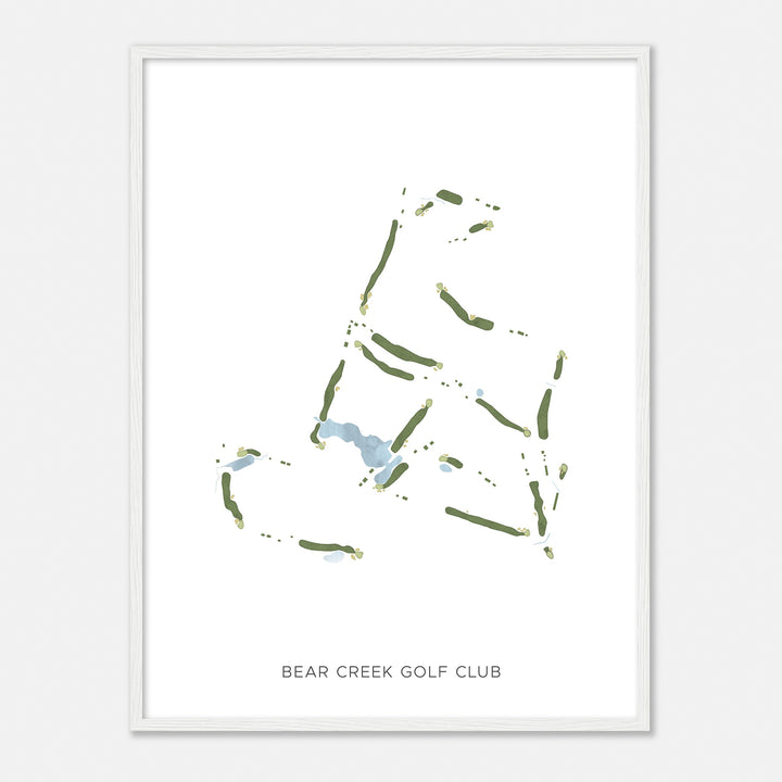 Print of Bear Creek Golf Club Modern Map