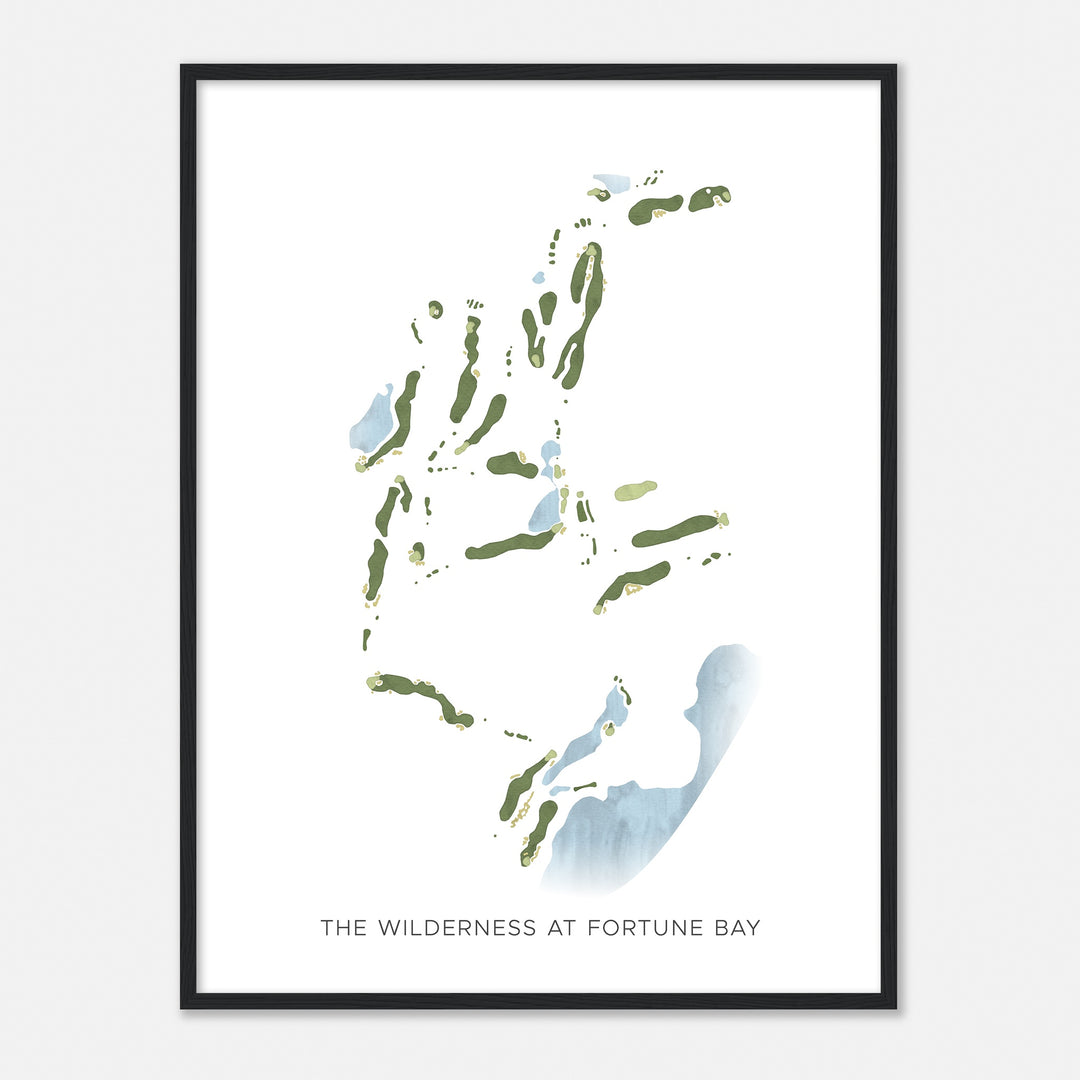 Print of The Wilderness At Fortune Bay Modern Map