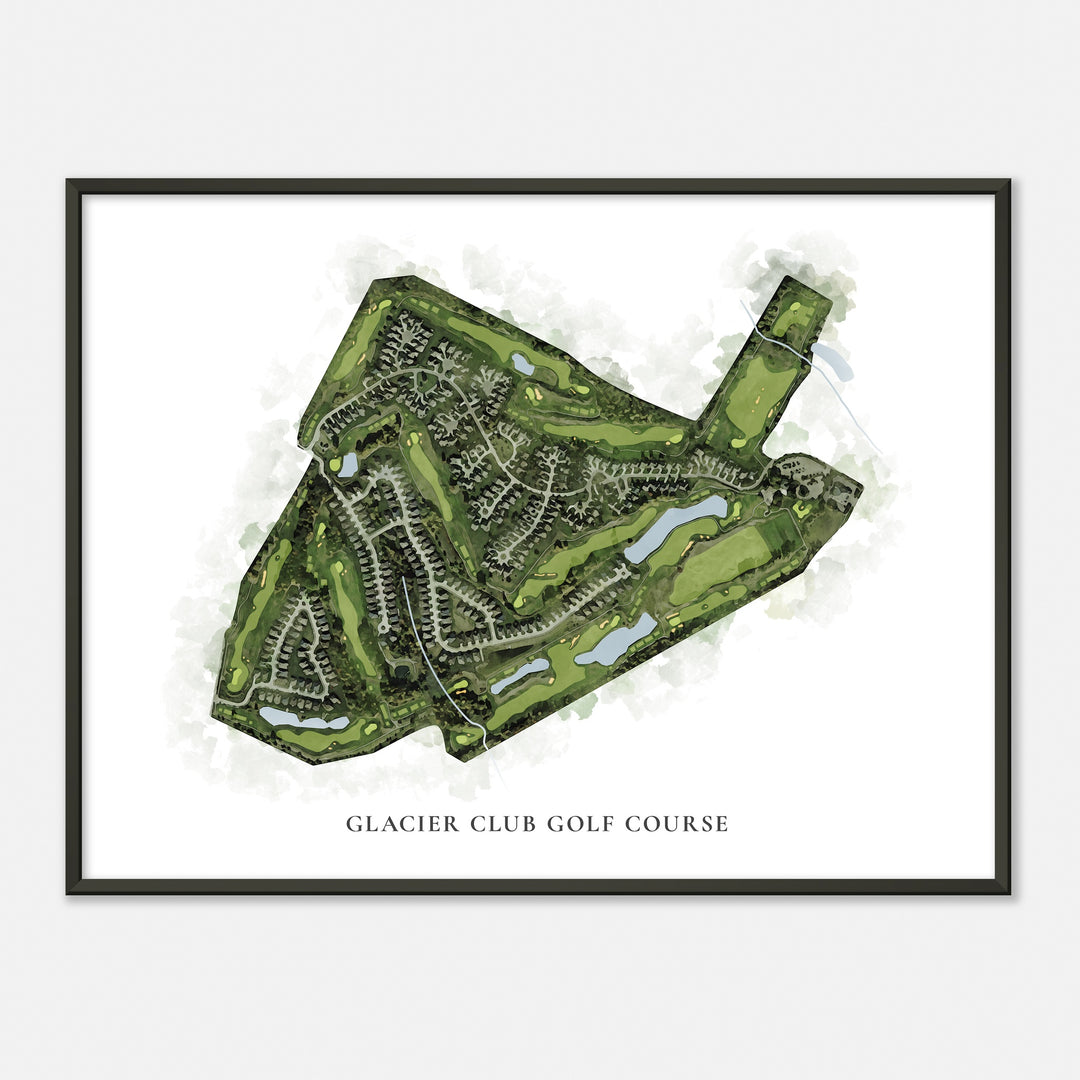 Print of Glacier Club Golf Course Classic Map