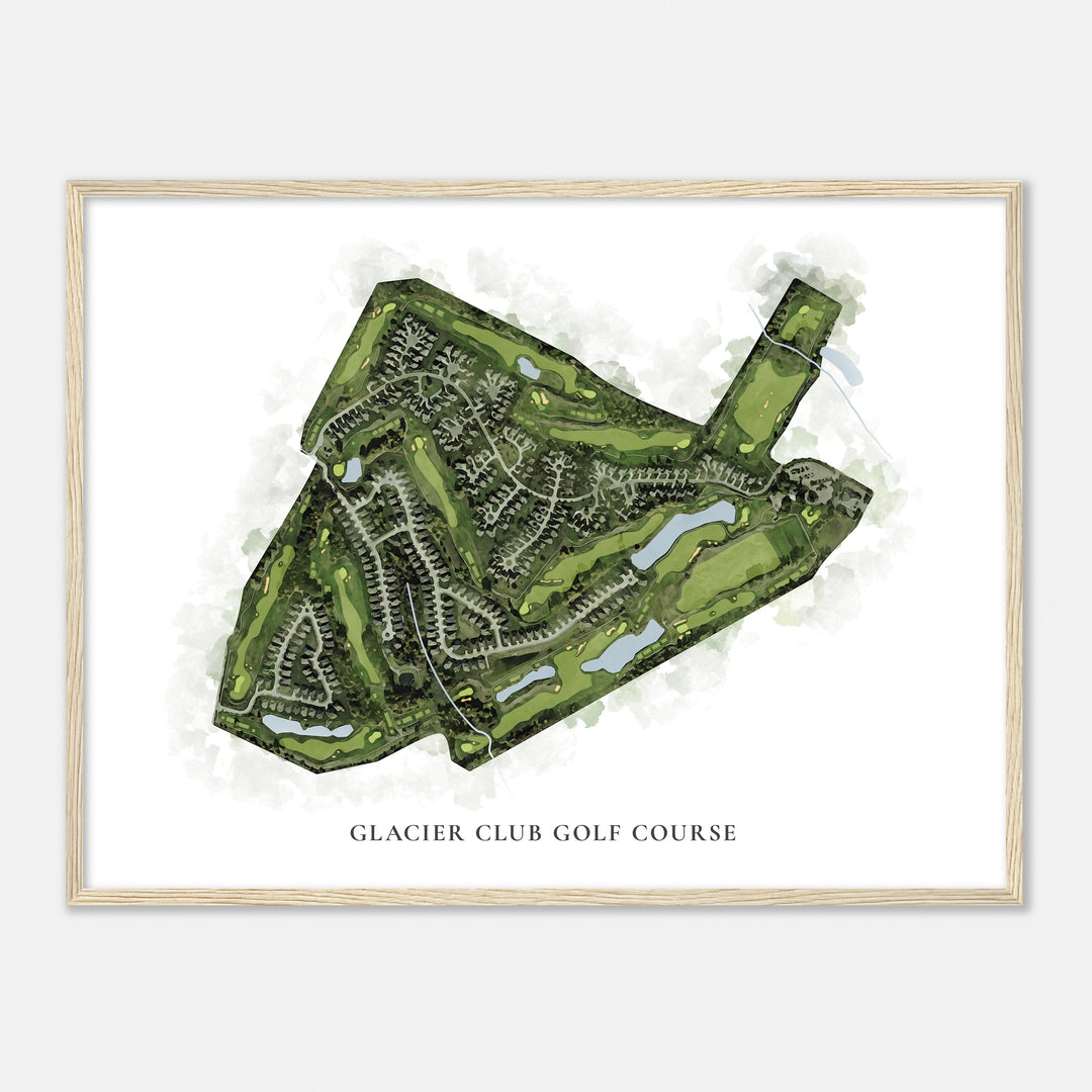 Print of Glacier Club Golf Course Classic Map