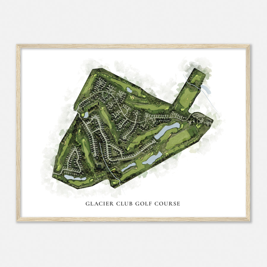 Print of Glacier Club Golf Course Classic Map