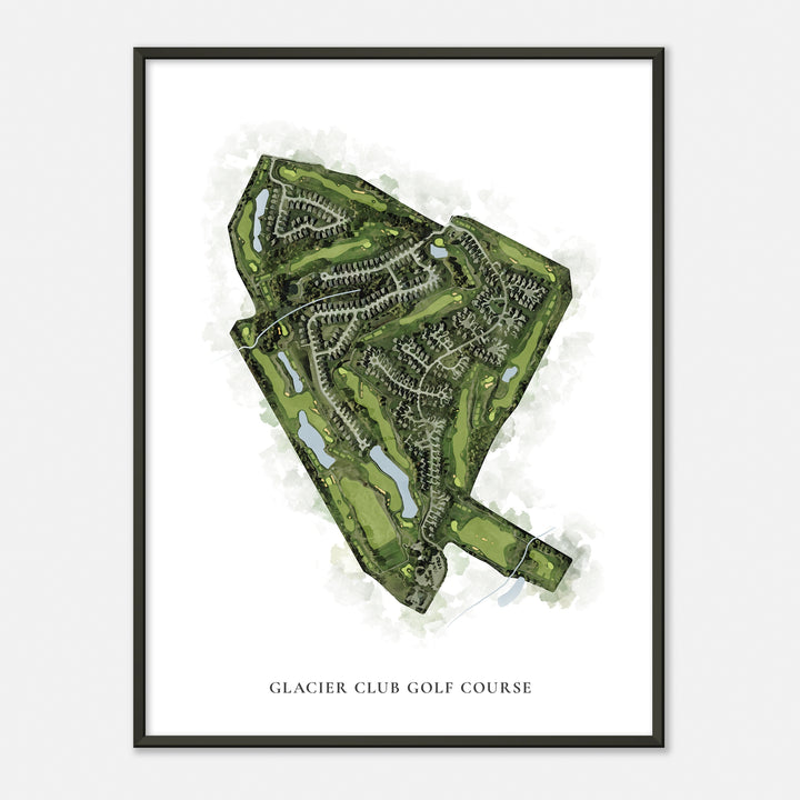 Print of Glacier Club Golf Course Classic Map