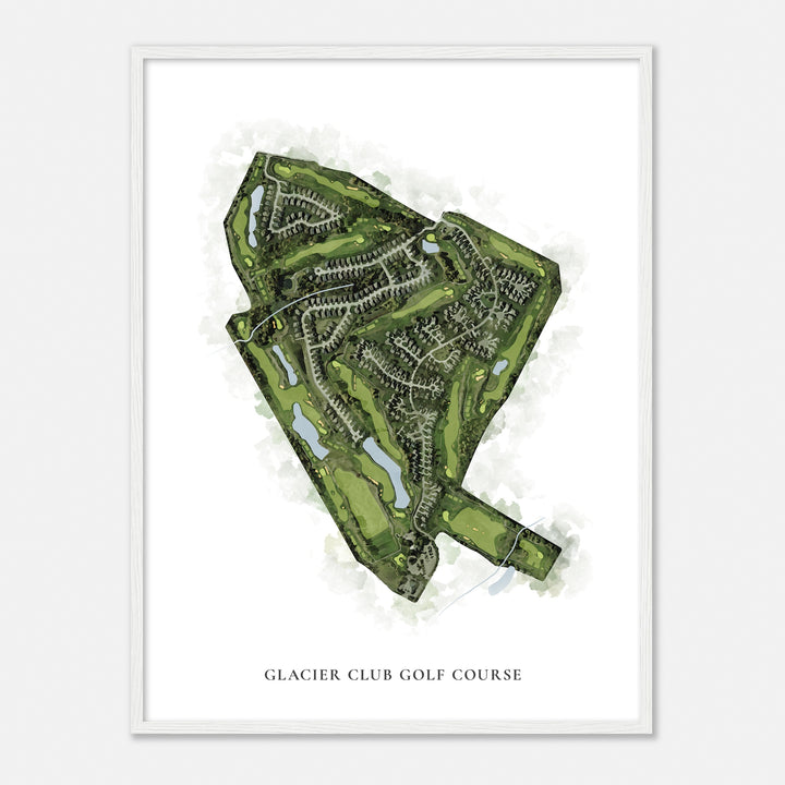 Print of Glacier Club Golf Course Classic Map