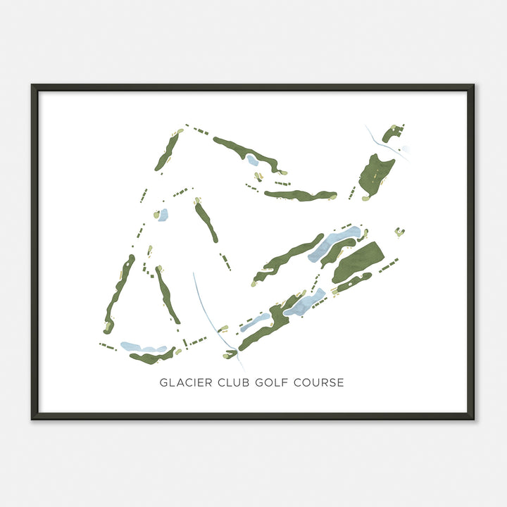 Print of Glacier Club Golf Course Modern Map