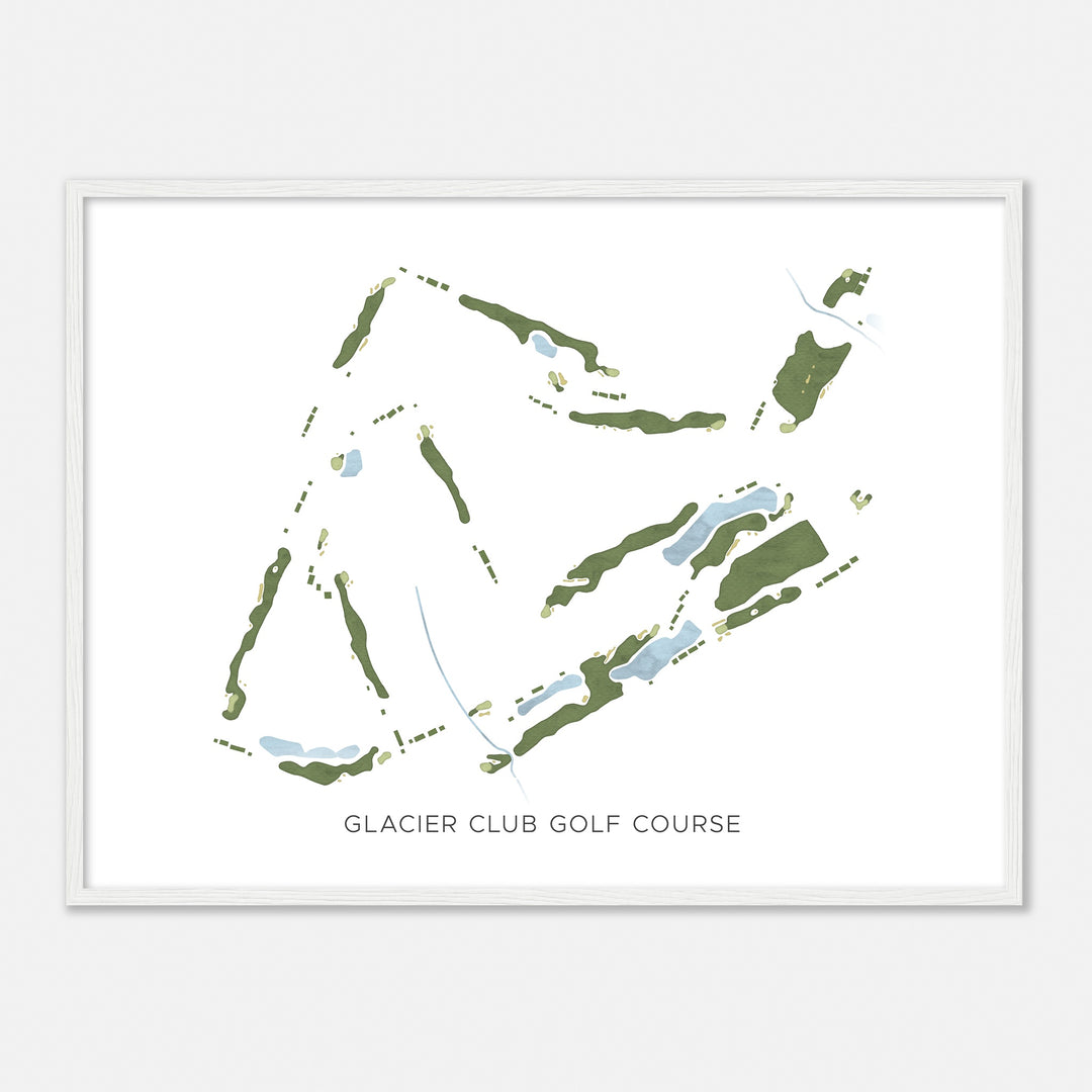 Print of Glacier Club Golf Course Modern Map
