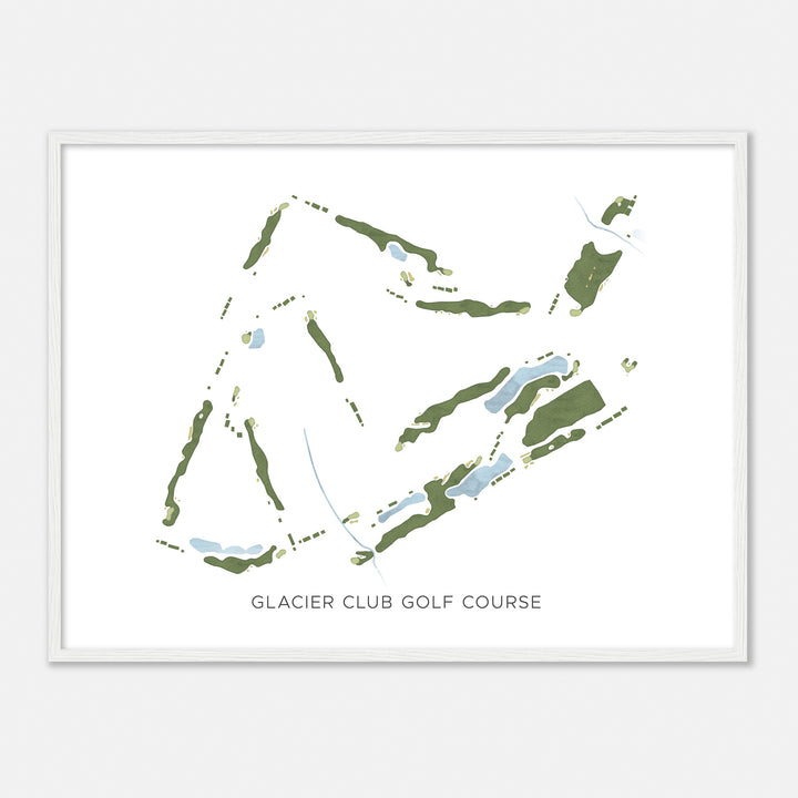 Print of Glacier Club Golf Course Modern Map